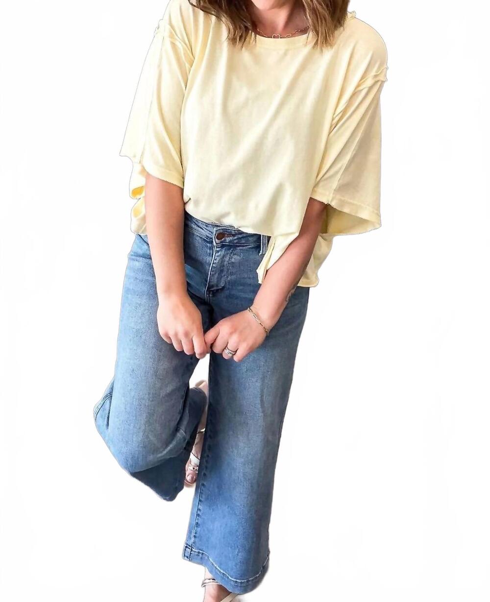 NEW RAE MODE oversized short sleeve top in lemon yellow